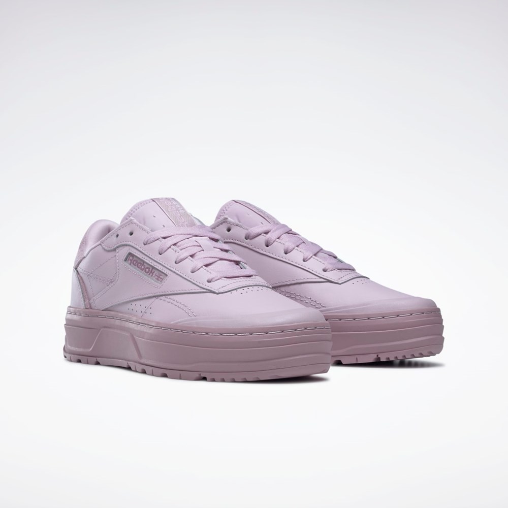 Reebok Club C Double GEO Shoes Shell Purple / Shell Purple / Infused Lilac | GY1378