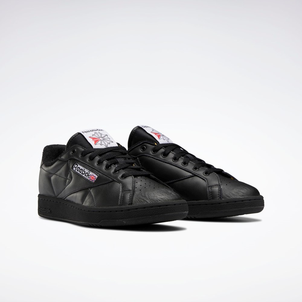 Reebok Club C Grounds Shoes Black / Vector Red / Black | GY8788