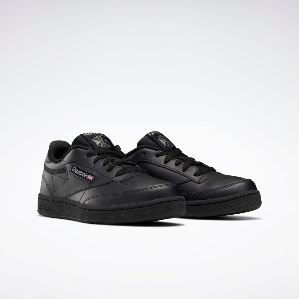 Reebok Club C Shoes - Grade School Black / Charcoal | BS6165