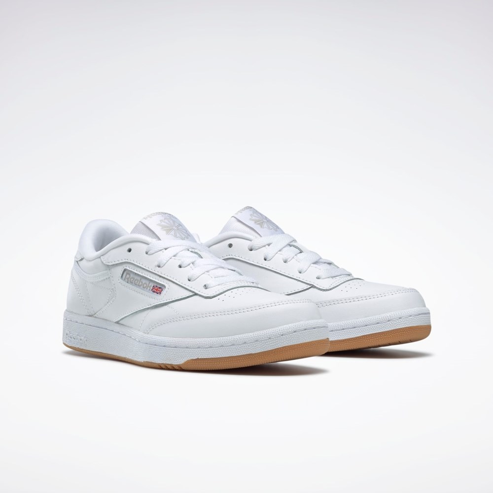 Reebok Club C Shoes - Grade School White / GUM | CN5646