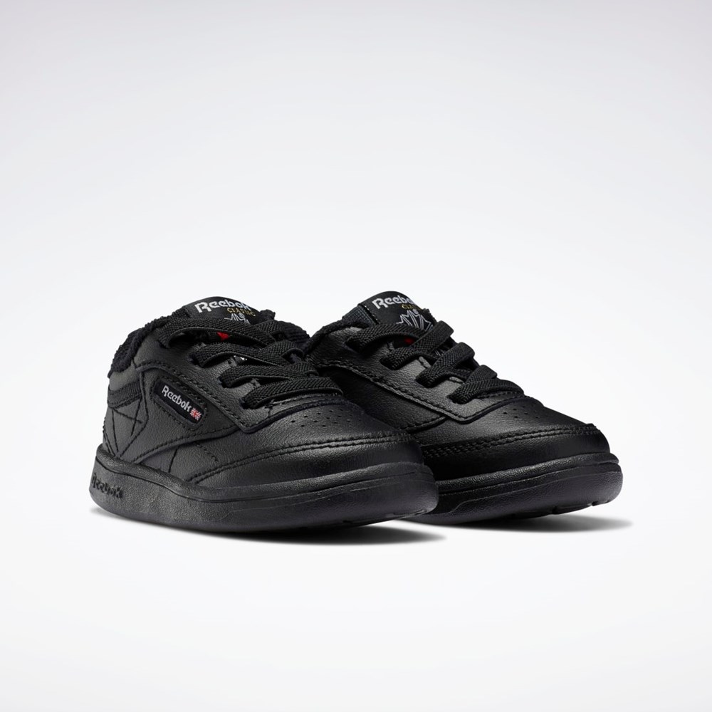 Reebok Club C Shoes - Toddler Core Black / Core Black / Core Black | FZ2096