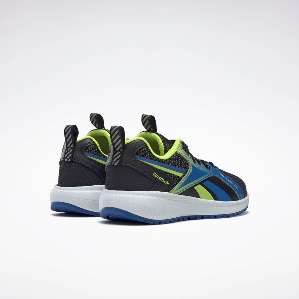 Reebok Durable XT Shoes - Preschool Core Black / Vector Blue / Acid Yellow | GW9689