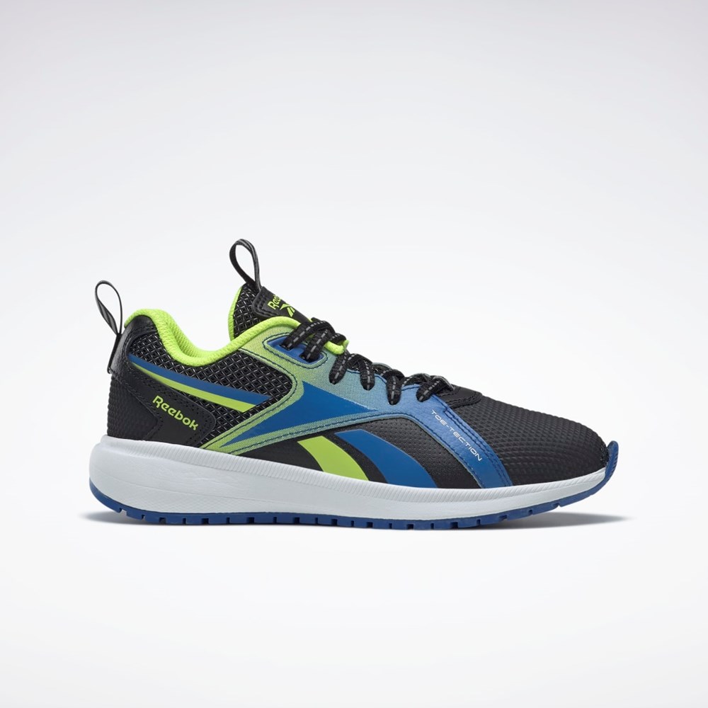 Reebok Durable XT Shoes - Preschool Core Black / Vector Blue / Acid Yellow | GW9689