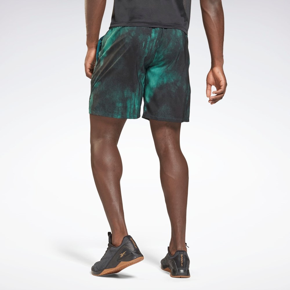 Reebok Epic Lightweight Printed Training Shorts Midnight Pine | GS6588