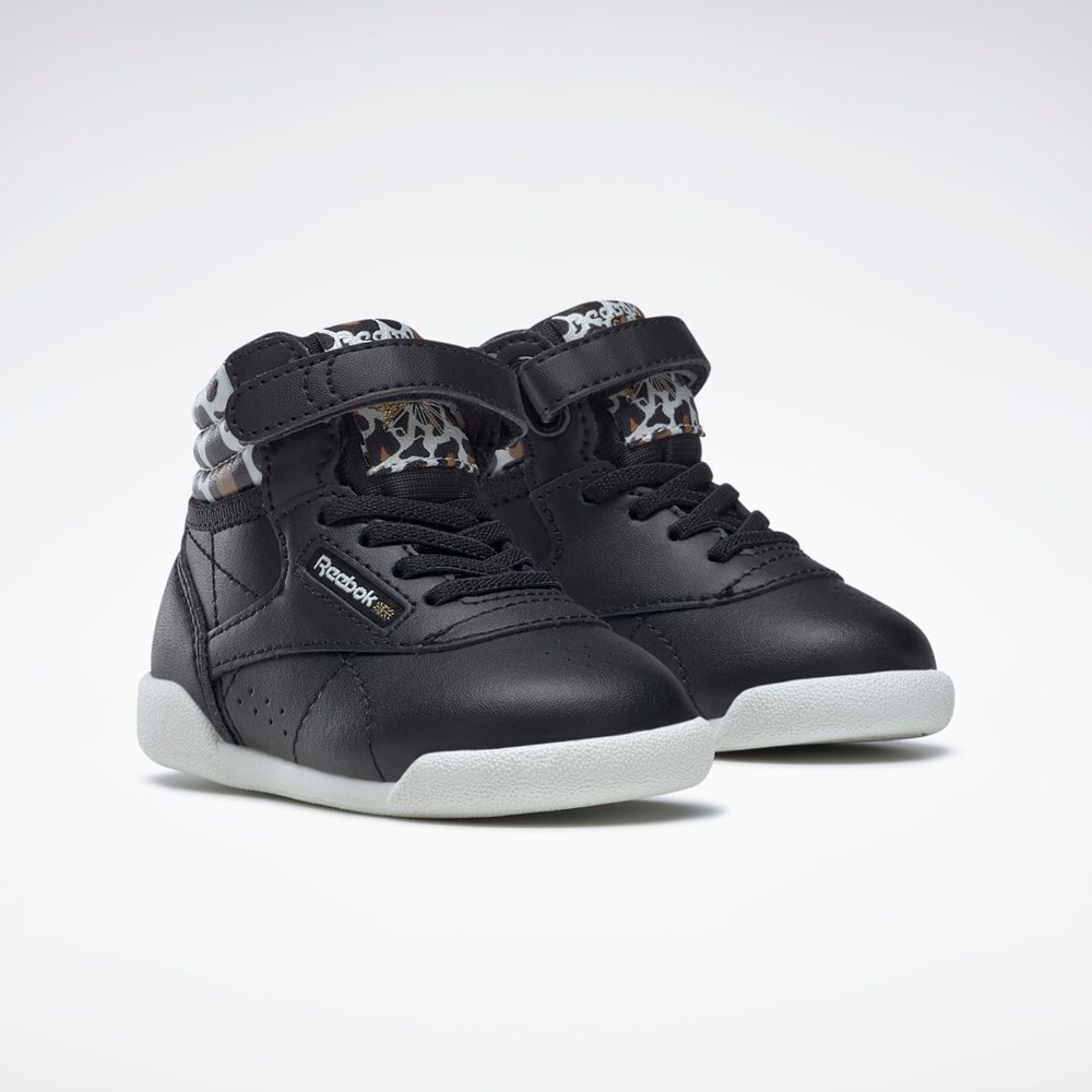 Reebok F/S Hi Shoes - Toddler Core Black / Sahara / Gold Met. | HP6448