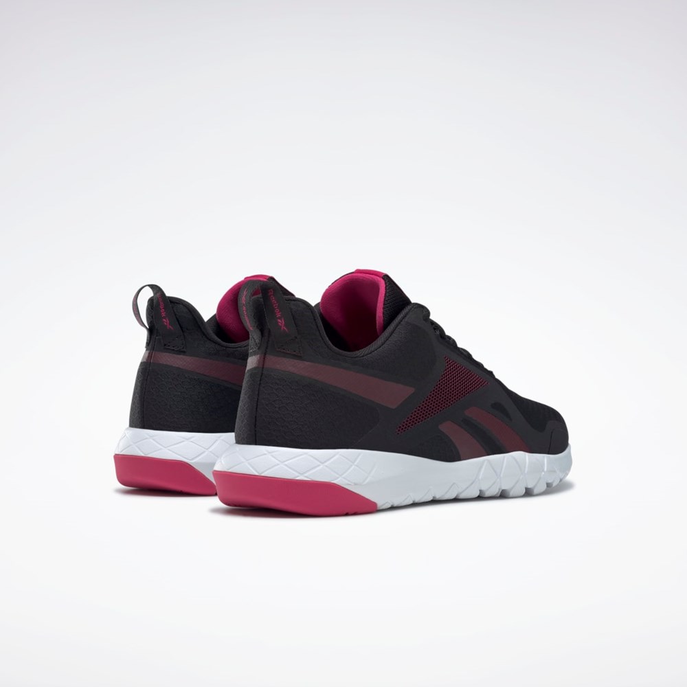 Reebok Flexagon Force 3 Wide D Training Shoes Core Black / Maroon / Pursuit Pink | GY6522