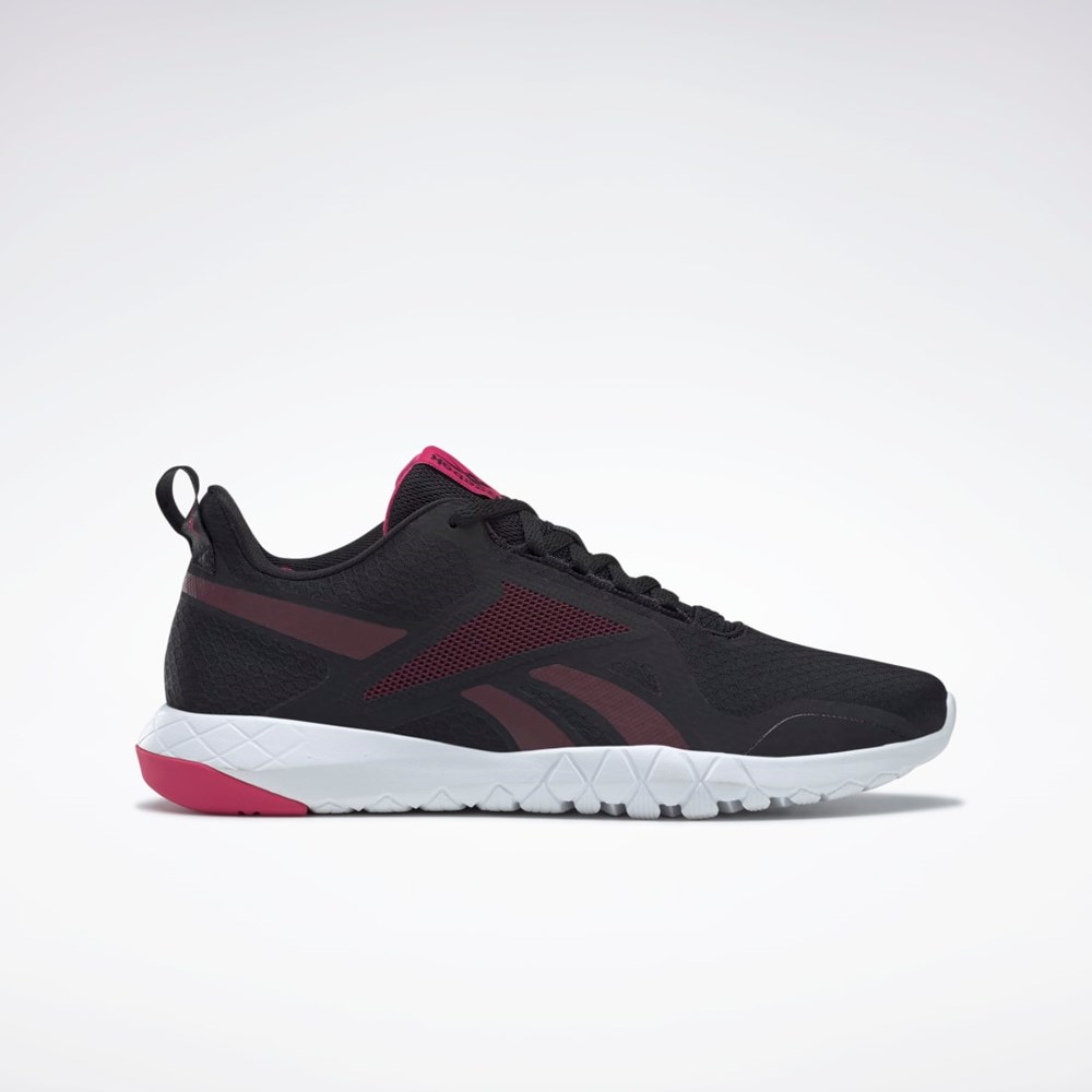 Reebok Flexagon Force 3 Wide D Training Shoes Core Black / Maroon / Pursuit Pink | GY6522