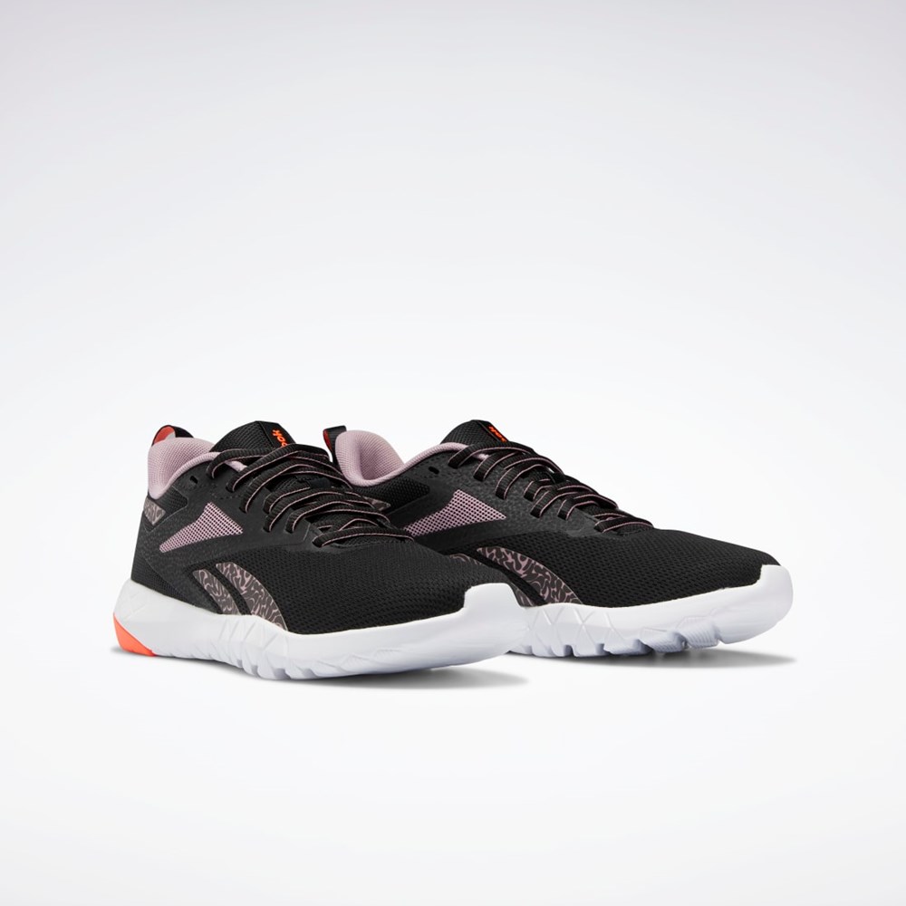 Reebok Flexagon Force 4 Training Shoes Core Black / Infused Lilac / Orange Flare | GY6258