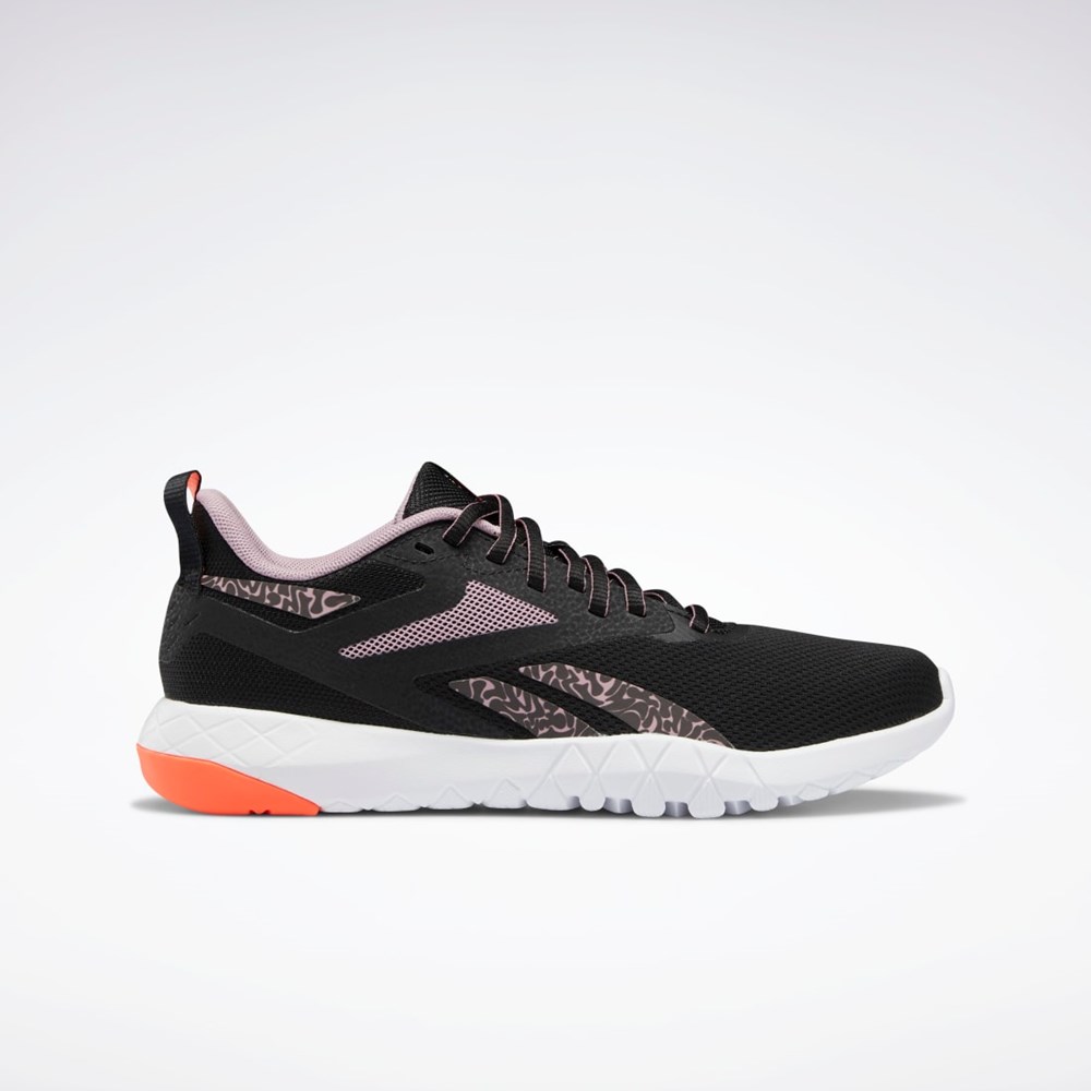 Reebok Flexagon Force 4 Training Shoes Core Black / Infused Lilac / Orange Flare | GY6258