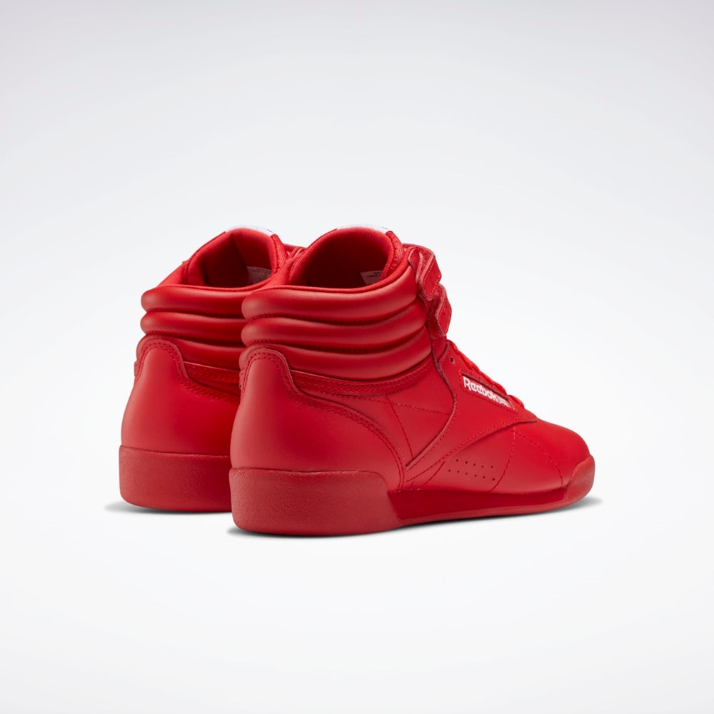 Reebok Freestyle Hi Shoes - Grade School Vector Red / Vector Red / Ftwr White | GW9516