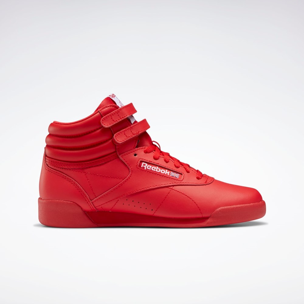 Reebok Freestyle Hi Shoes - Grade School Vector Red / Vector Red / Ftwr White | GW9516