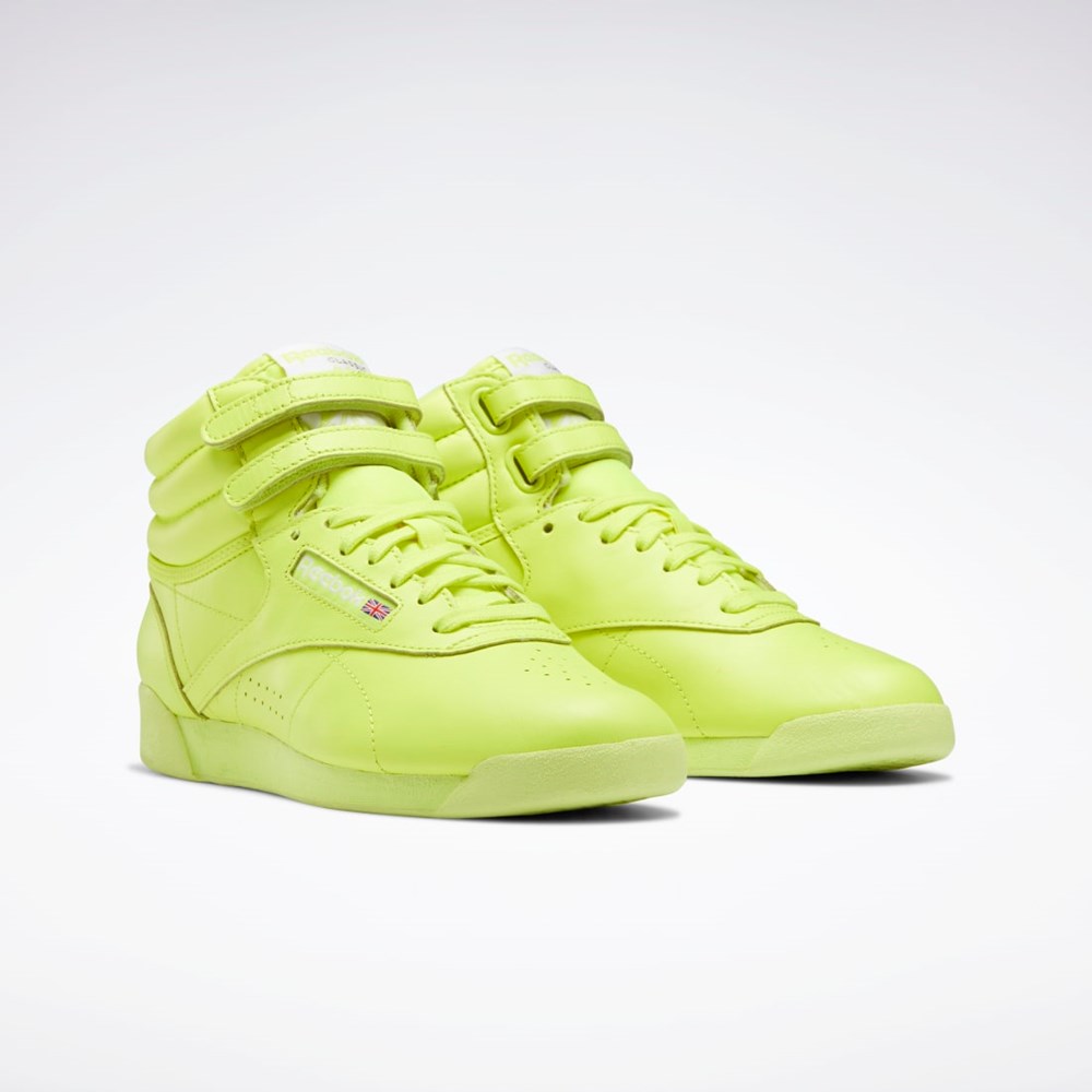 Reebok Freestyle Hi Shoes Solar Acid Yellow / Solar Acid Yellow / Ftwr White | GY4817