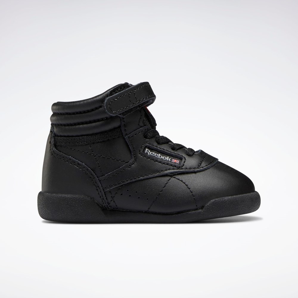 Reebok Freestyle Hi Shoes - Toddler Core Black / Core Black / Pure Grey 5 | GX7230