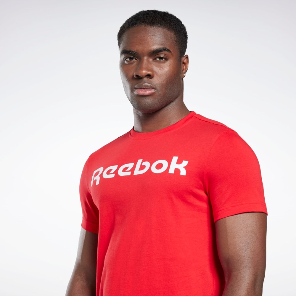 Reebok Graphic Series Linear Logo Tee Vector Red | HI6286