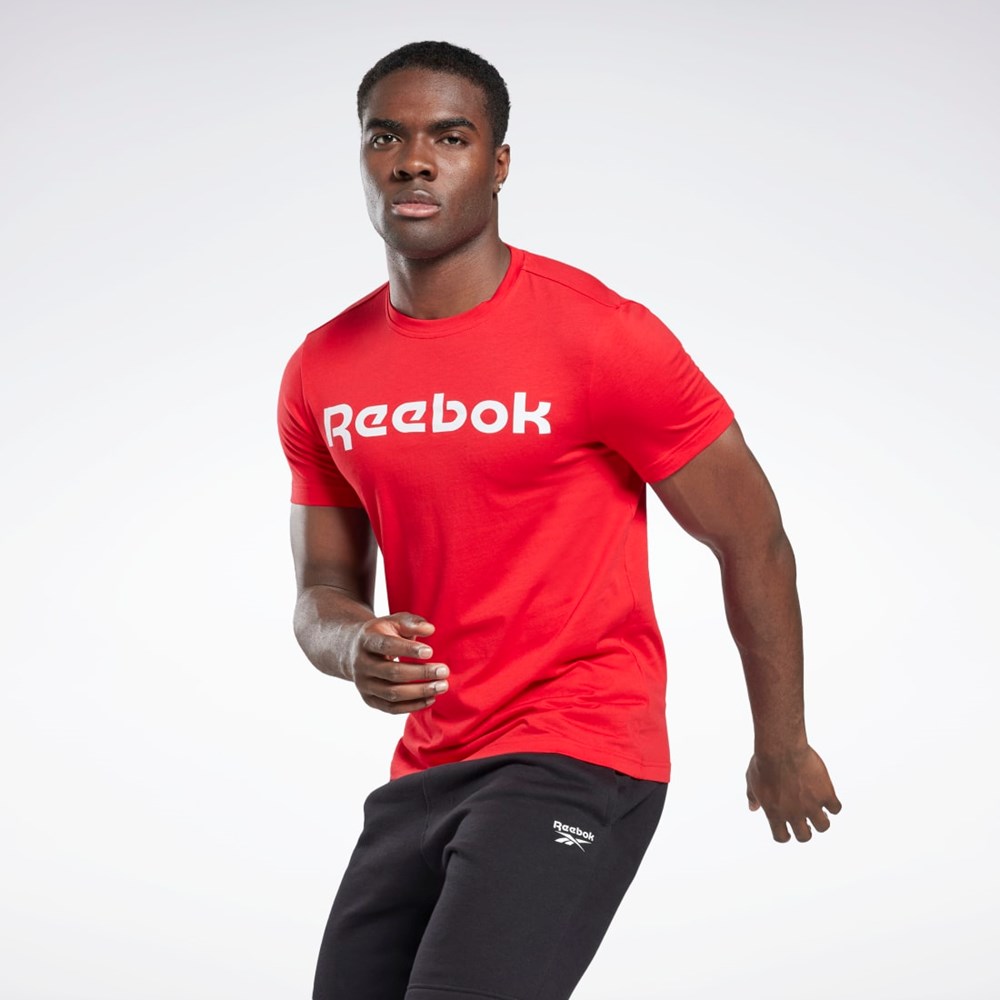 Reebok Graphic Series Linear Logo Tee Vector Red | HI6286