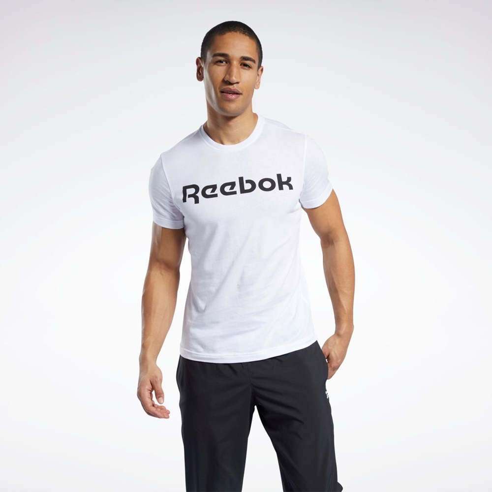 Reebok Graphic Series Linear Logo Tee White | FP9163