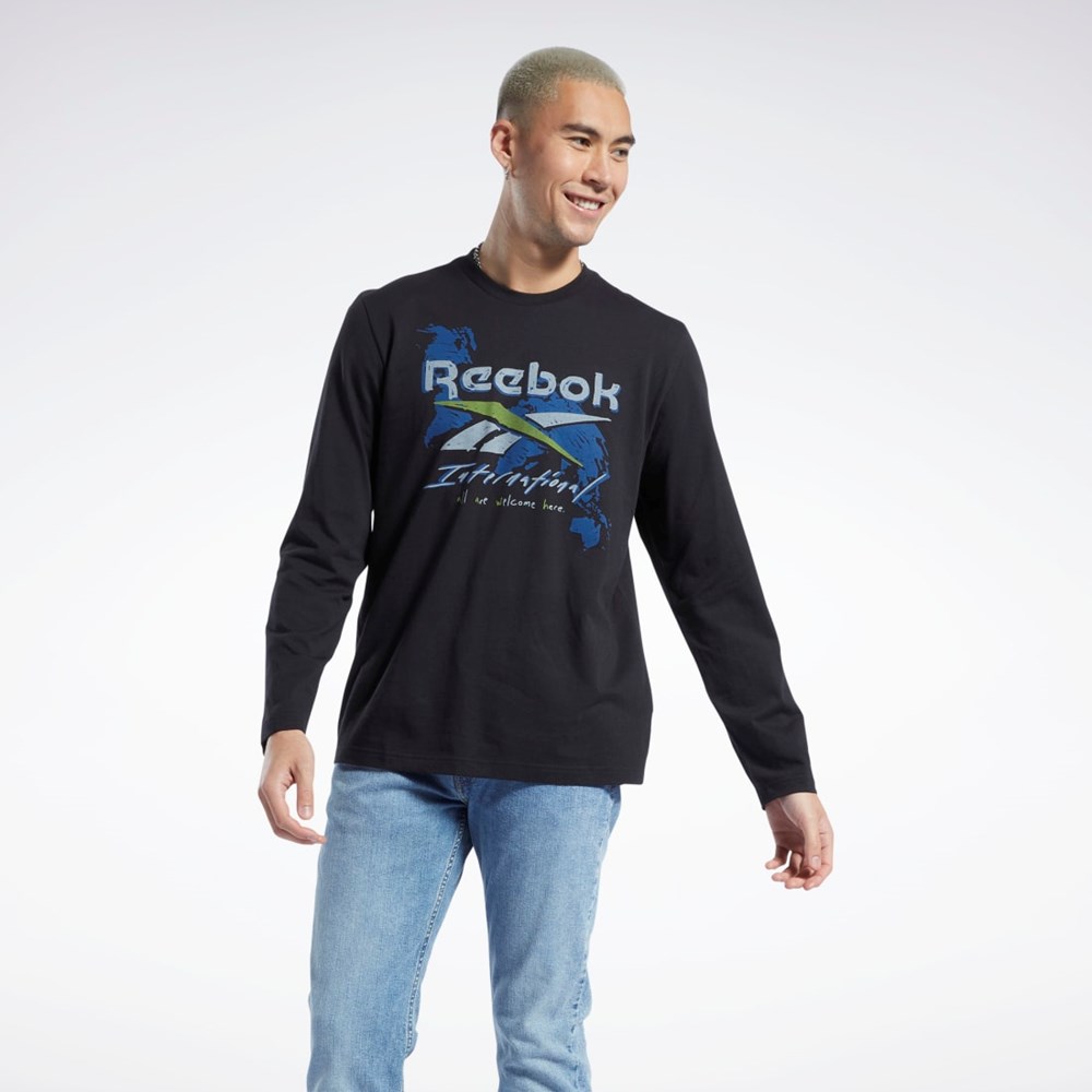 Reebok Graphic Series Pre-Season Long Sleeve T-Shirt Black | HH7391