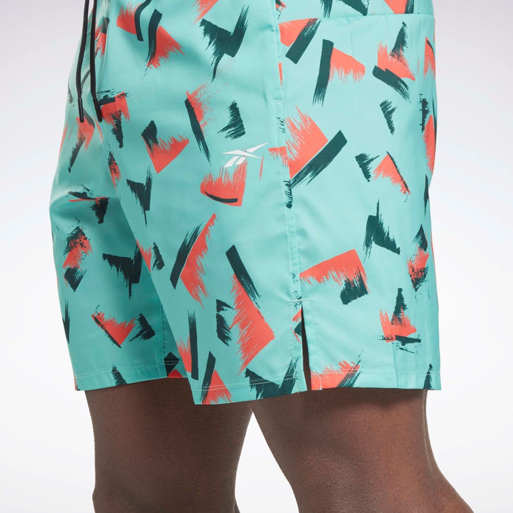 Reebok Graphic Speed 2.0 Shorts Semi Classic Teal | HI0527