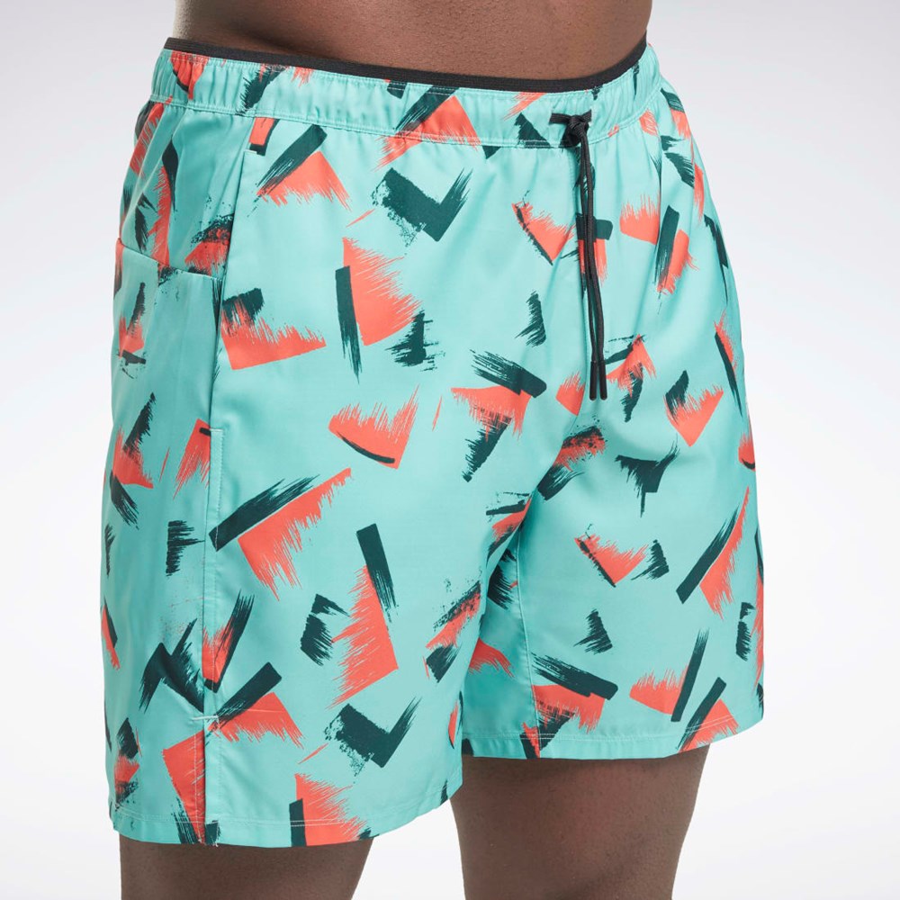 Reebok Graphic Speed 2.0 Shorts Semi Classic Teal | HI0527