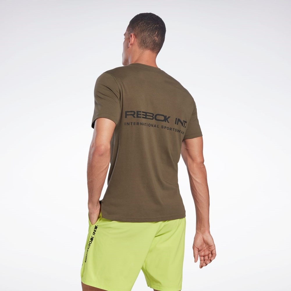 Reebok Graphic Speedwick Move T-Shirt Army Green | H46602