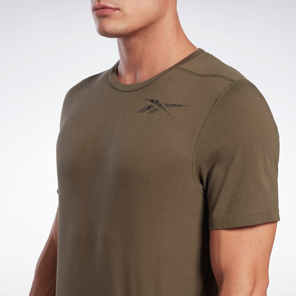 Reebok Graphic Speedwick Move T-Shirt Army Green | H46602