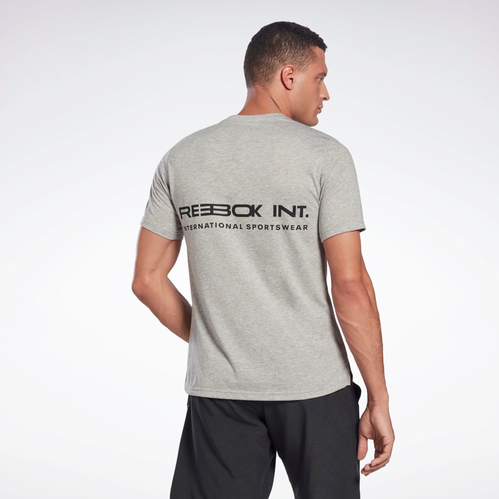 Reebok Graphic Speedwick Move T-Shirt Medium Grey Heather | H46604