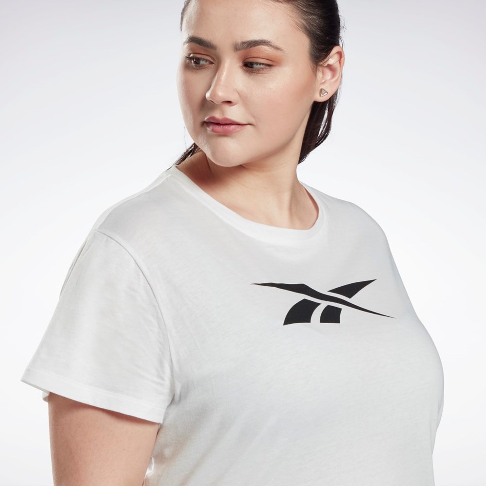 Reebok Graphic Vector T-Shirt (Plus Size) White | GN6876