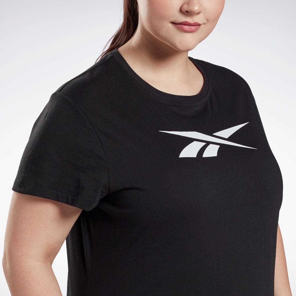 Reebok Graphic Vector T-Shirt (Plus Size) Black | GN6877