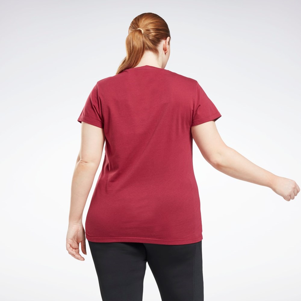 Reebok Graphic Vector T-Shirt (Plus Size) Punch Berry | GR9105