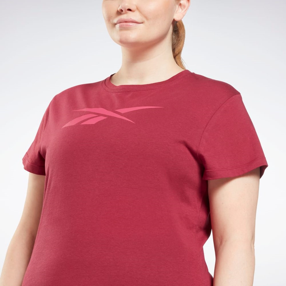 Reebok Graphic Vector T-Shirt (Plus Size) Punch Berry | GR9105