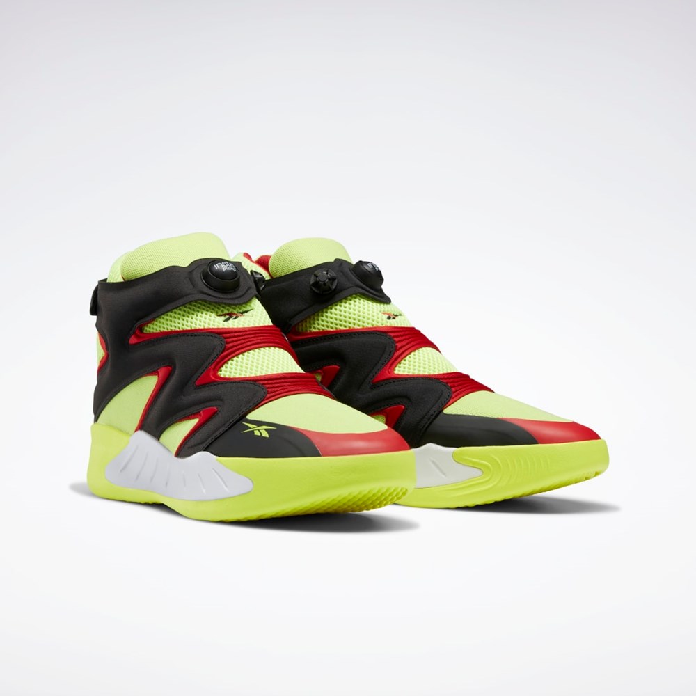 Reebok Instapump Fury Zone Basketball Shoes Acid Yellow / Black / Vector Red | G55142