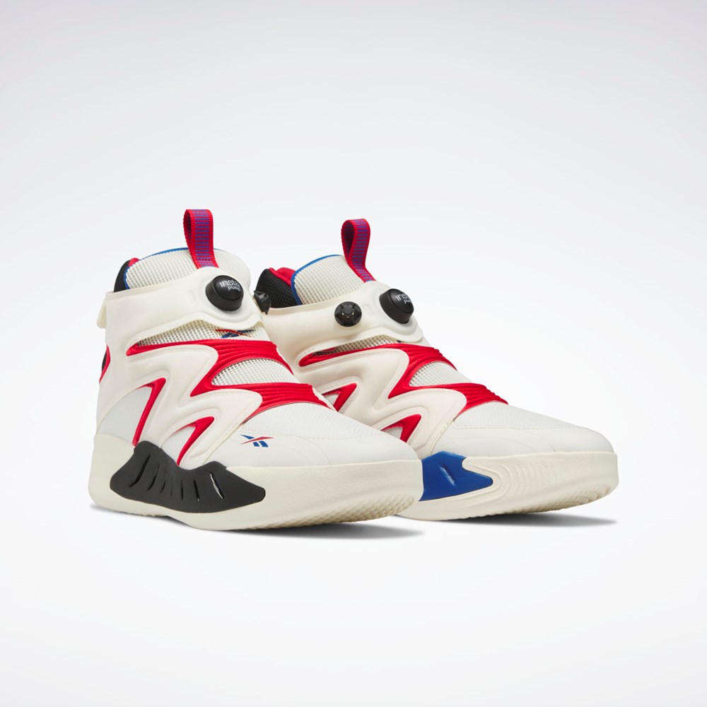 Reebok Instapump Fury Zone Mid Basketball Shoes Classic White / Vector Red / Vector Blue | GW8883