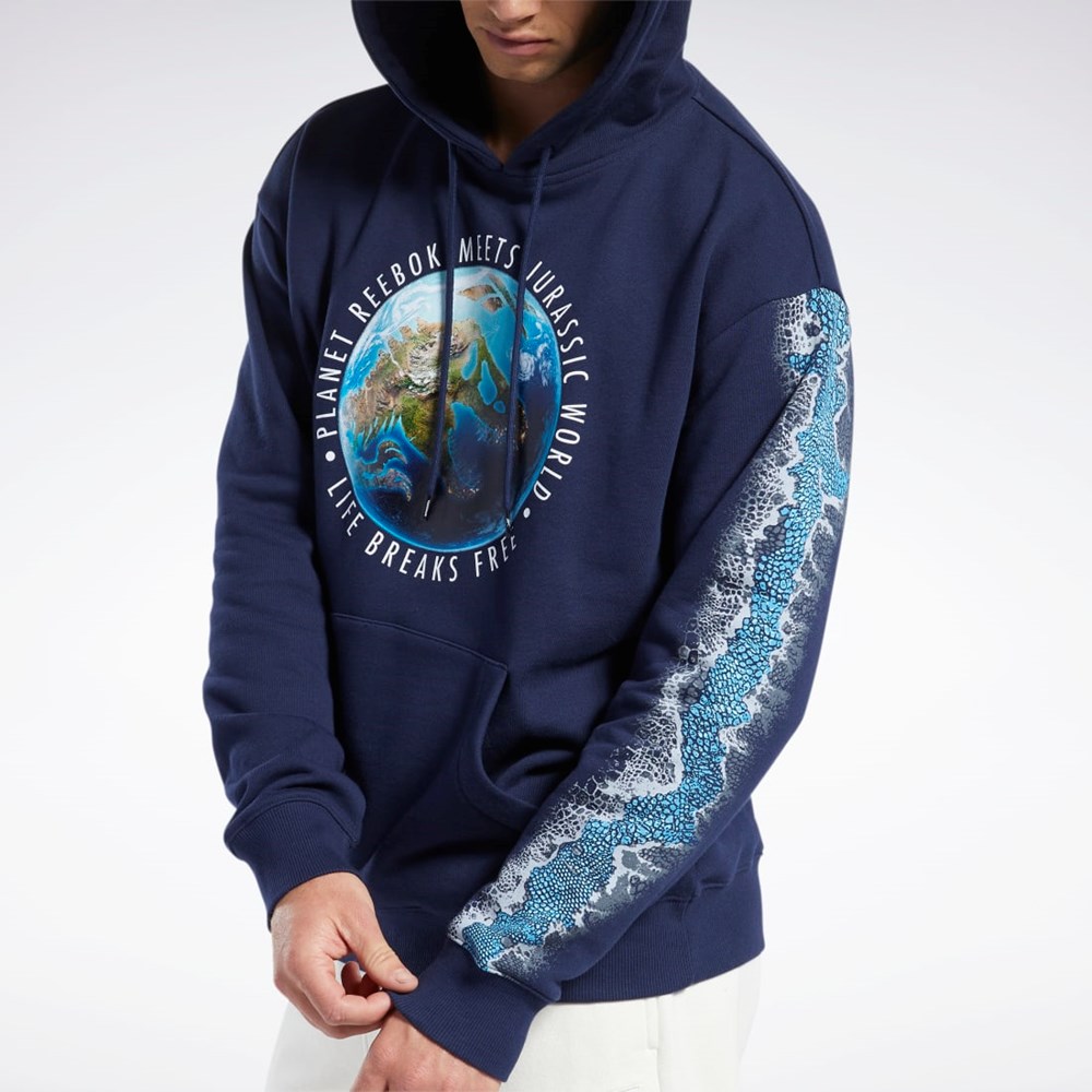 Reebok Jurassic World Graphic Hoodie Vector Navy | HT3320