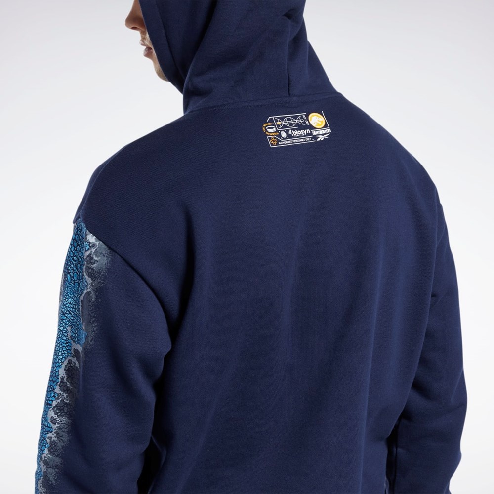 Reebok Jurassic World Graphic Hoodie Vector Navy | HT3320