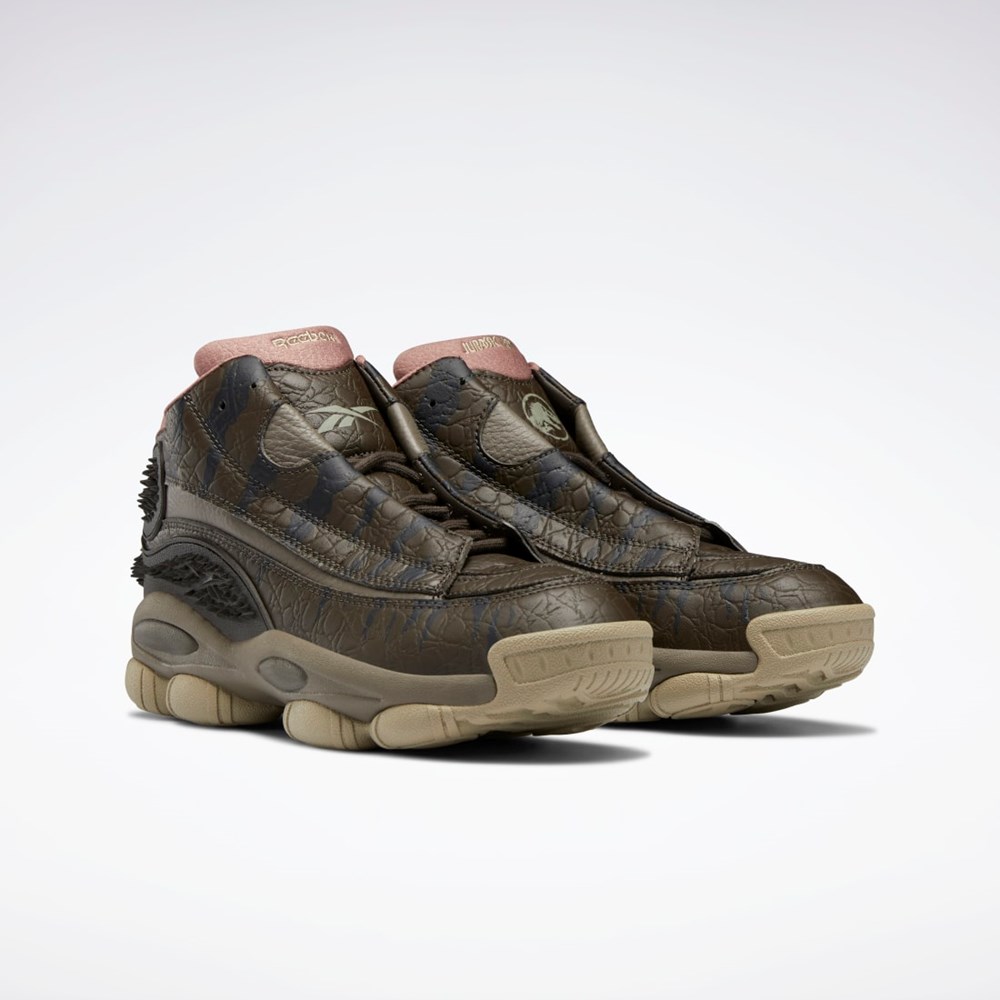 Reebok Jurassic World The Answer DMX Basketball Shoes Stone / Cliff Stone / Parched Earth | HQ6276