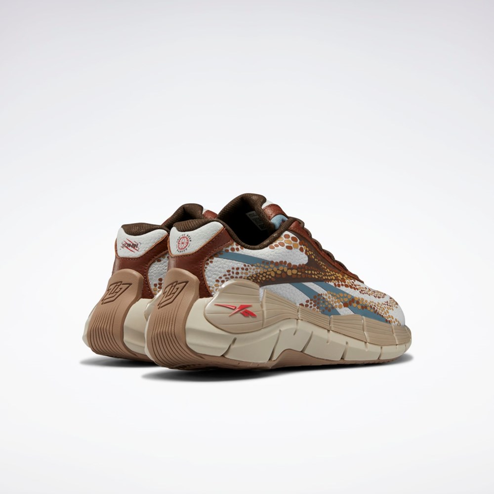 Reebok Jurassic World Zig Kinetica 2.5 Shoes Stark Grey / Peat S18-R / Grizzly Brown | HQ6263