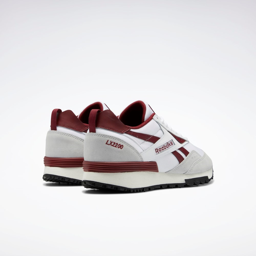 Reebok LX2200 Shoes Ftwr White / Classic Burgundy / Pure Grey 2 | GY1533