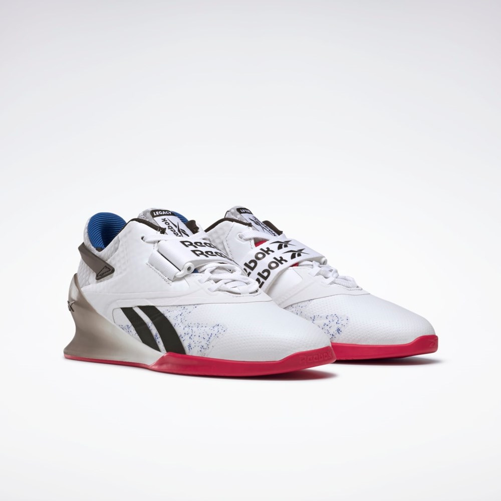 Reebok Legacy Lifter II Weightlifting Shoes Ftwr White / Core Black / Vector Red | GY6380