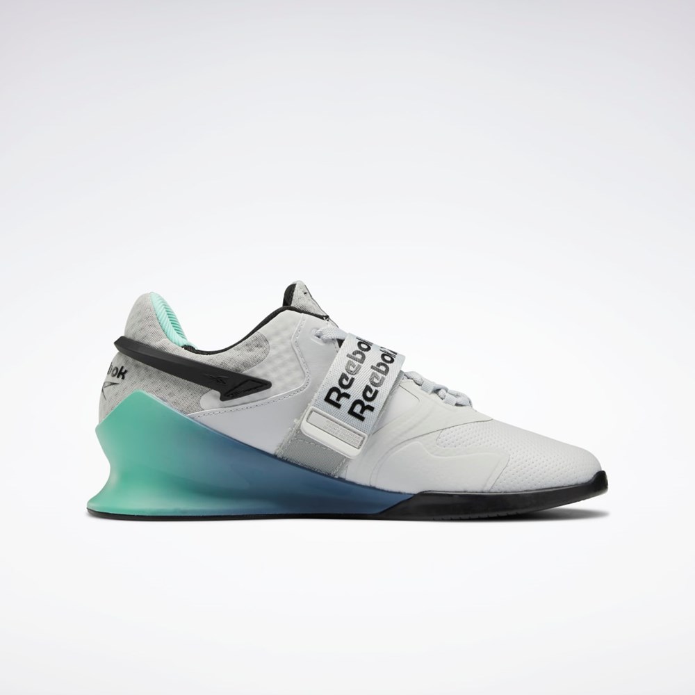 Reebok Legacy Lifter II Weightlifting Shoes Pure Grey 2 / Core Black / Blue Slate | GY8436