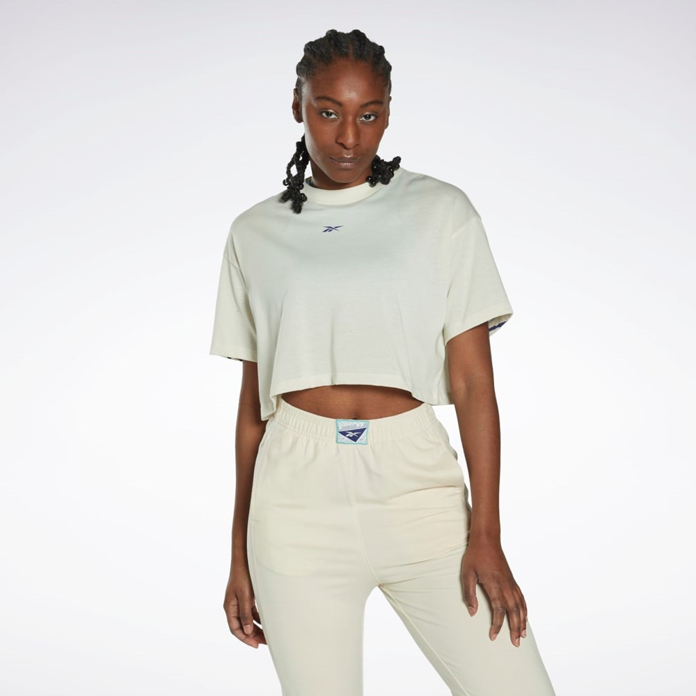 Reebok Les Mills® Crop T-Shirt Classic White | HN9357