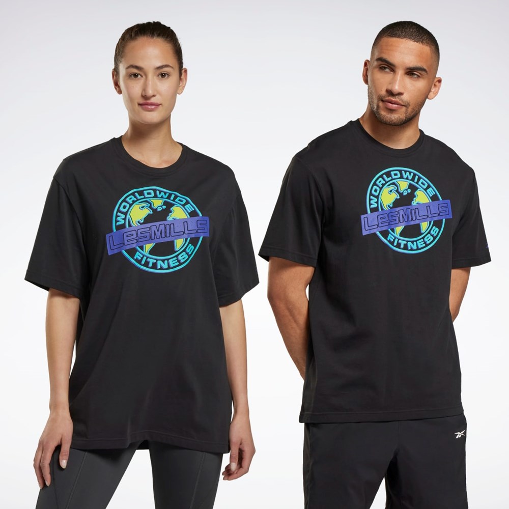 Reebok Les Mills® Oversized Graphic T-Shirt Black | HN1711