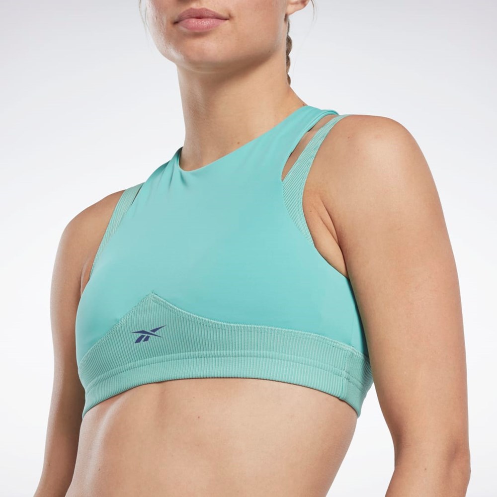 Reebok Les Mills® Rib Cropped Tank Top Semi Classic Teal | HN6034