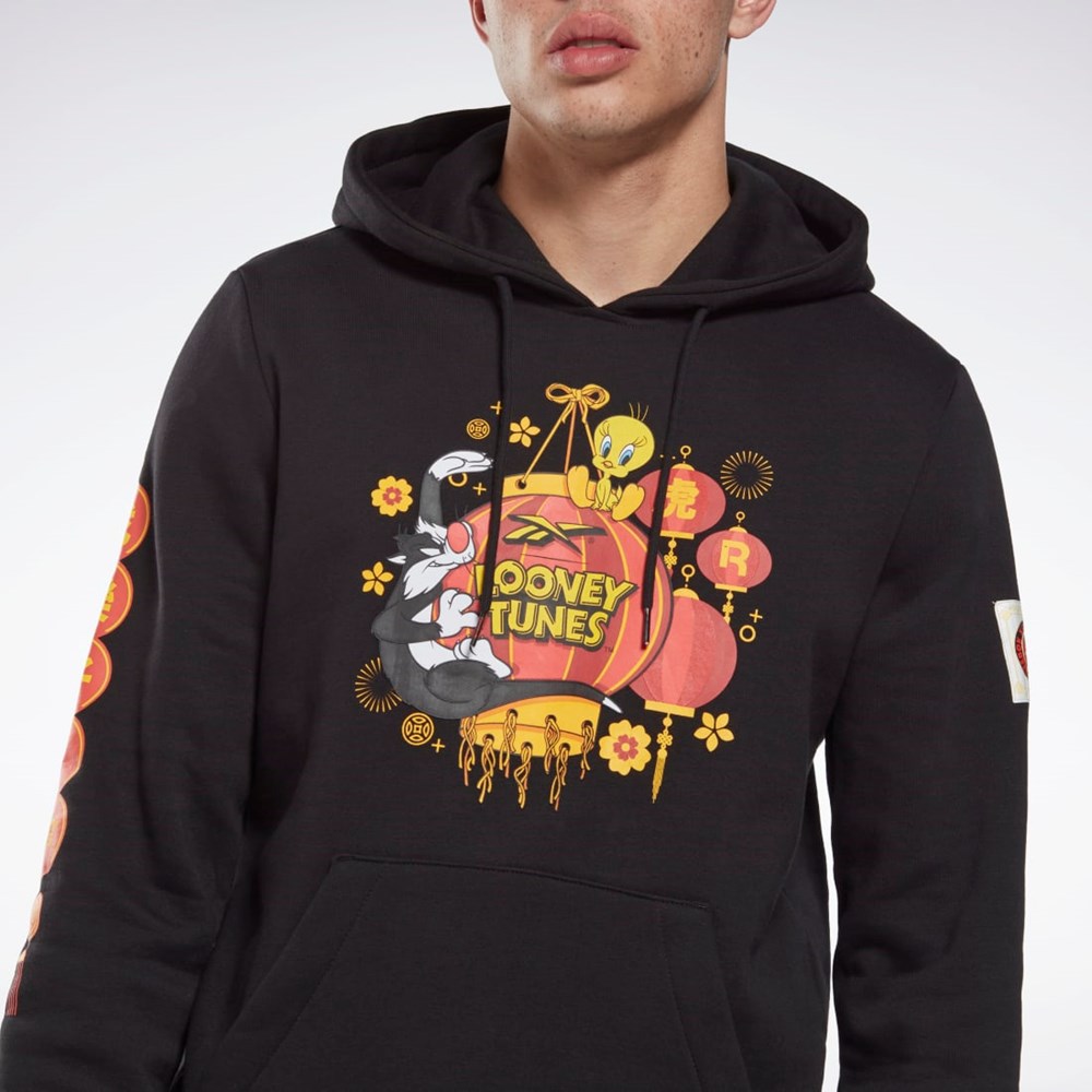 Reebok Looney Tunes Hooded Sweatshirt Black | HG1510