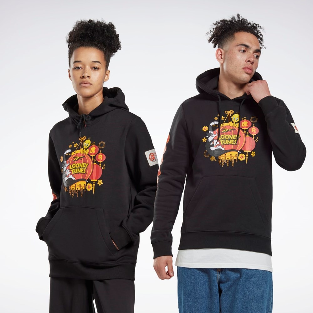 Reebok Looney Tunes Hooded Sweatshirt Black | HG1510