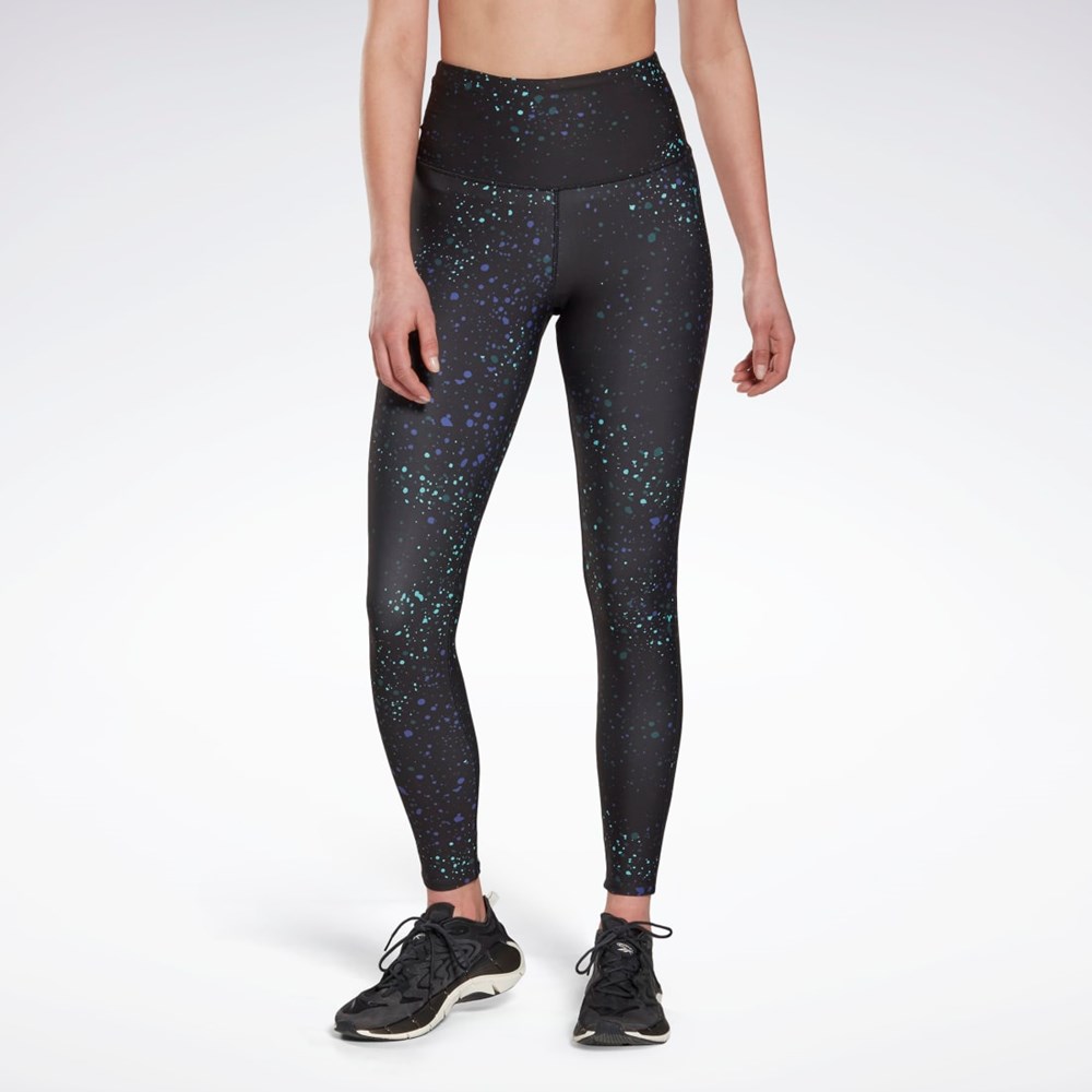 Reebok Lux 2.0 Multi-Colored Speckle Leggings Black | HD0925