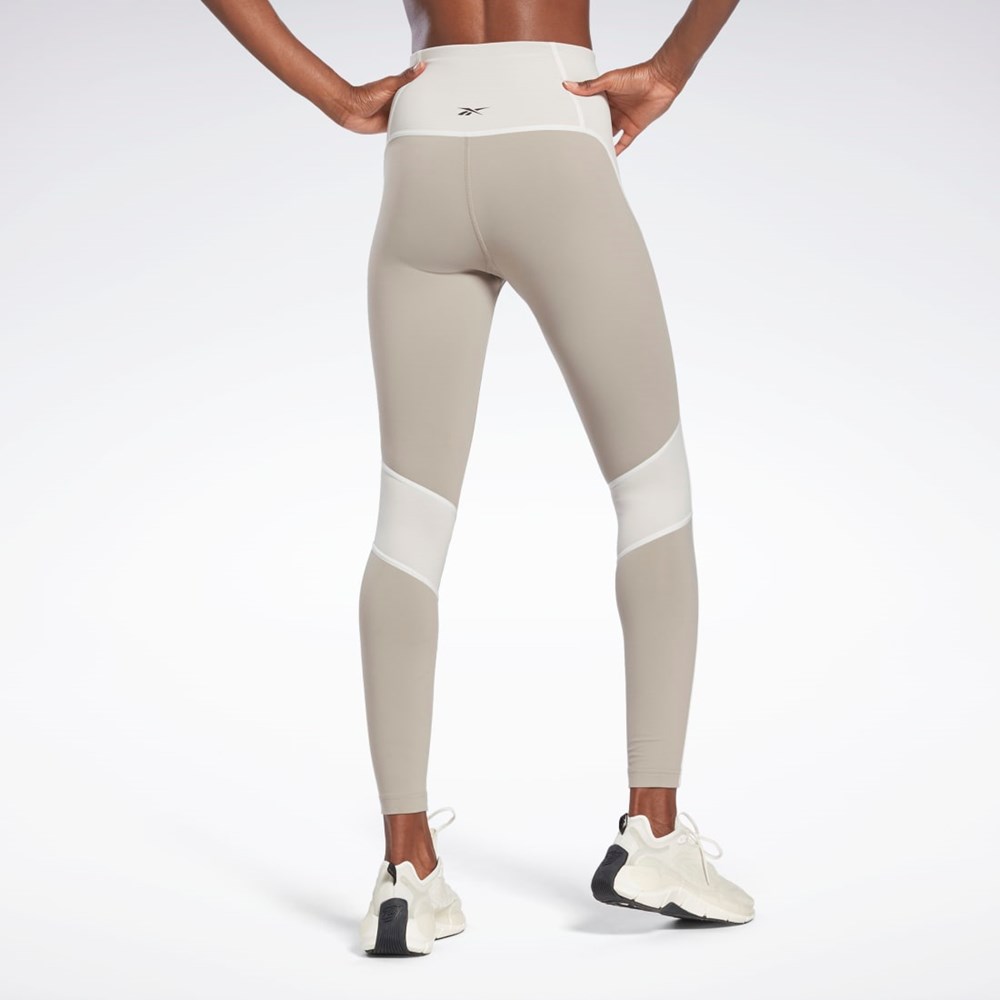 Reebok Lux High-Waisted Colorblock Tights Boulder Grey | H54191