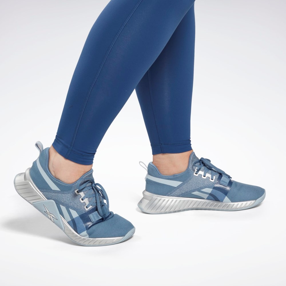 Reebok Lux High-Waisted Tights (Plus Size) Batik Blue | HB6404