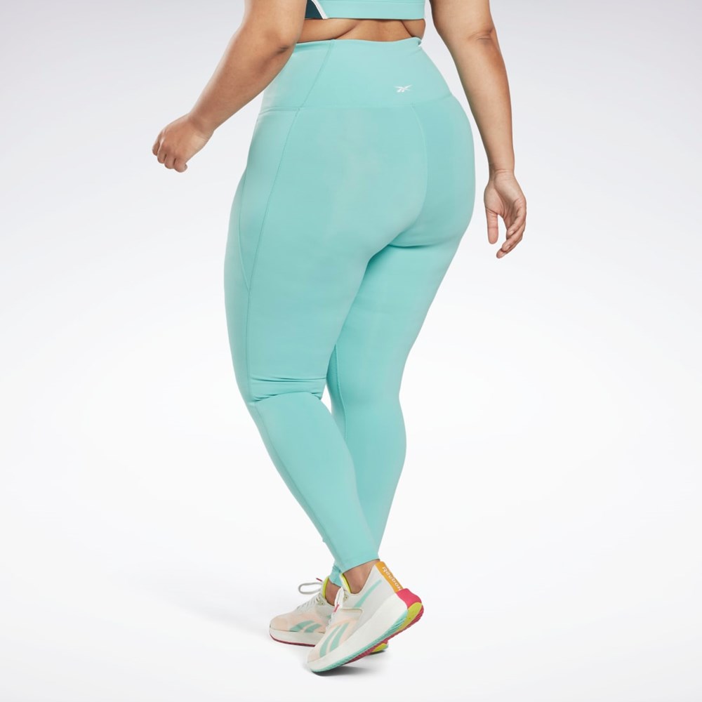 Reebok Lux High-Waisted Tights (Plus Size) Semi Classic Teal | HM3262