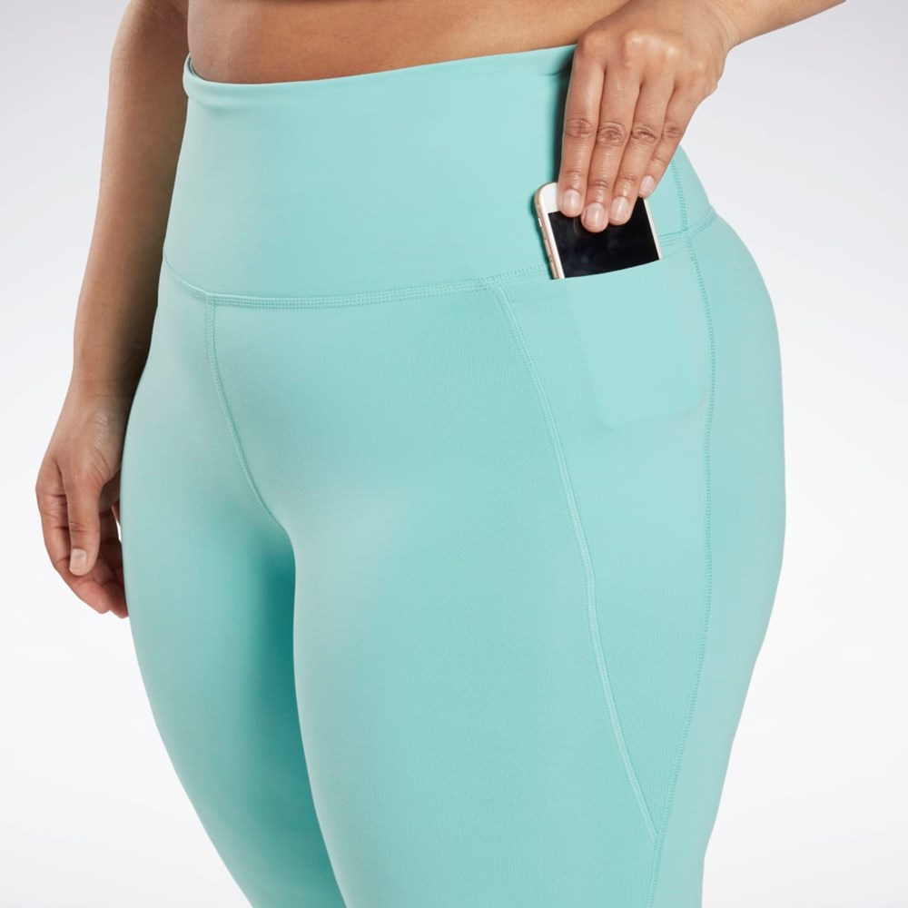 Reebok Lux High-Waisted Tights (Plus Size) Semi Classic Teal | HM3262