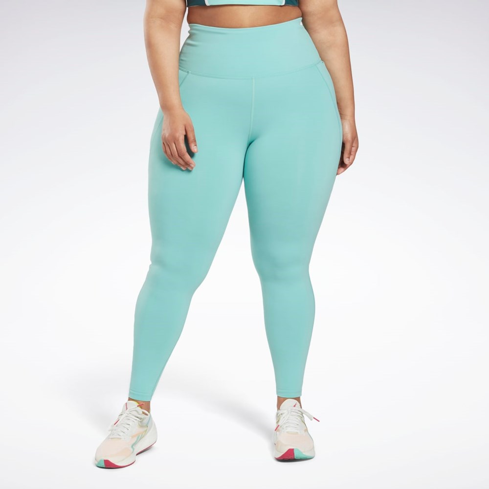 Reebok Lux High-Waisted Tights (Plus Size) Semi Classic Teal | HM3262